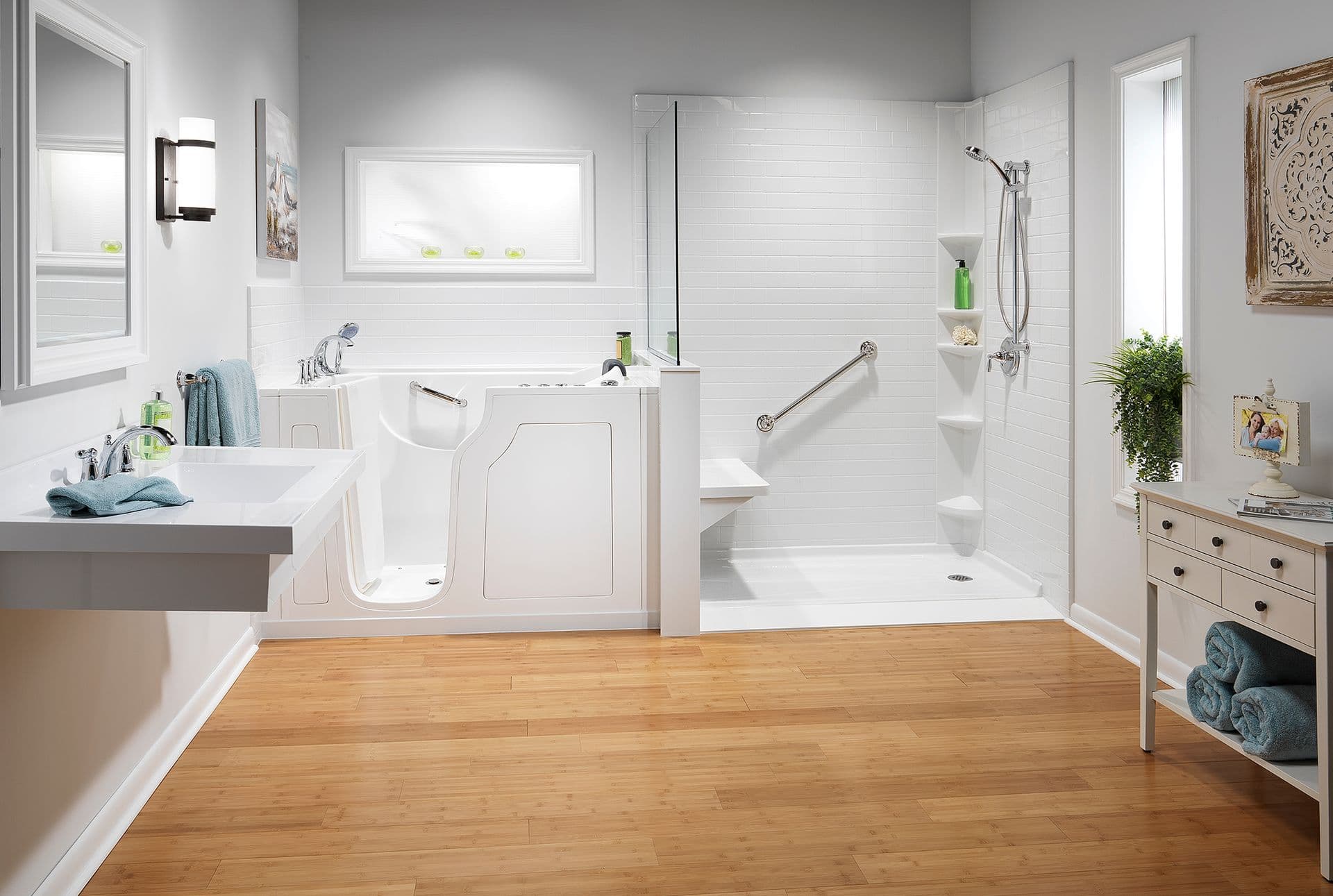 Safe and Convenient Roll-in Showers