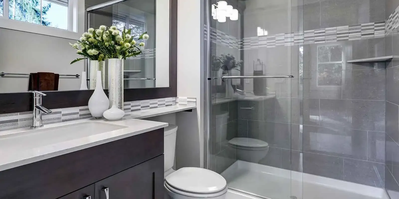 Greyscale bathroom remodel